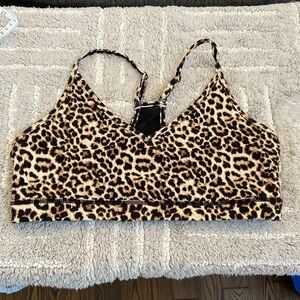 Zyia Active Sports Bra Athletic Mesh Animal Print  xl​​​​​